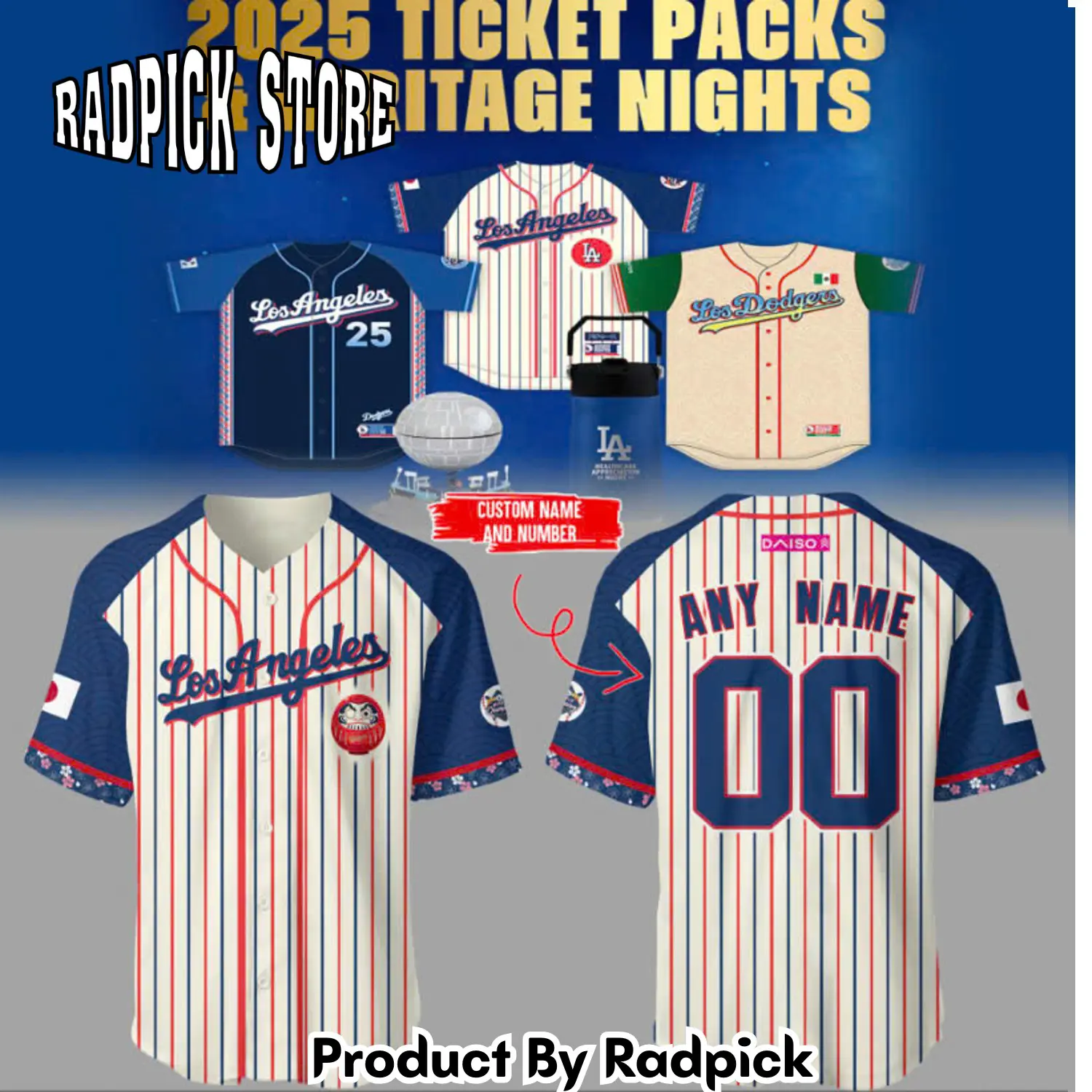 Radpick personalized los angeles dodger mlb  nike limited japanese heritage night  custom baseball jersey rp127219